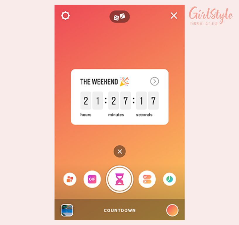 Instagram Stories Countdown template