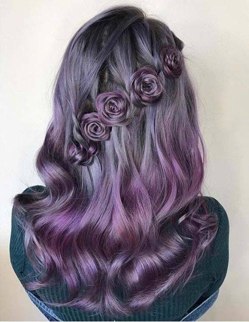 灰x紫调的渐变色感超级唯美亮眼