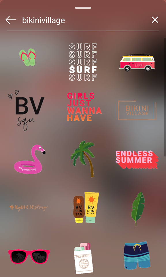 让Insta Stories更精彩的GIF搜索关键字：bikinivillage