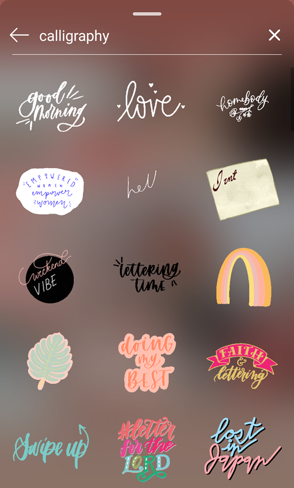 让Insta Stories更精彩的GIF搜索关键字：calligraphy