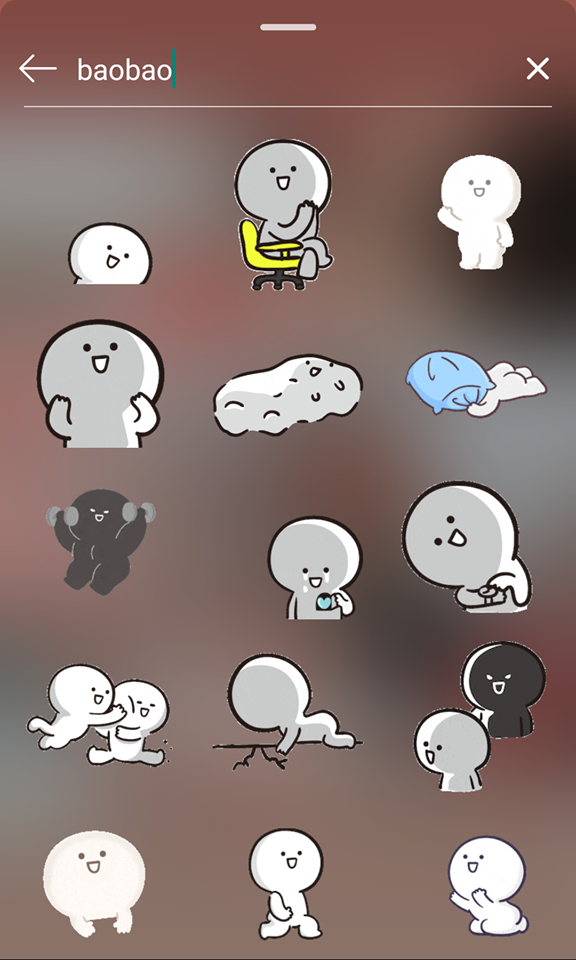 让Insta Stories更精彩的GIF搜索关键字：baobao