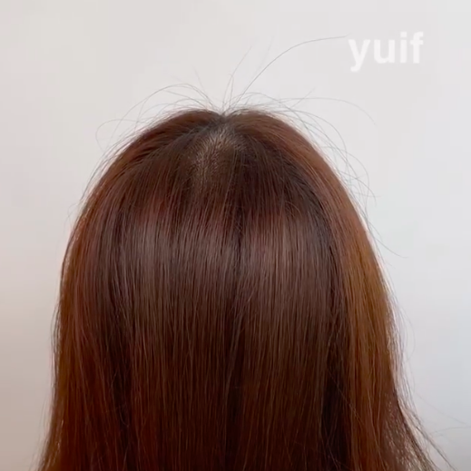 层层梳好后后脑勺超明显的分界线直接原地消失