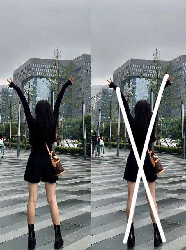 字母拍照Pose:X型