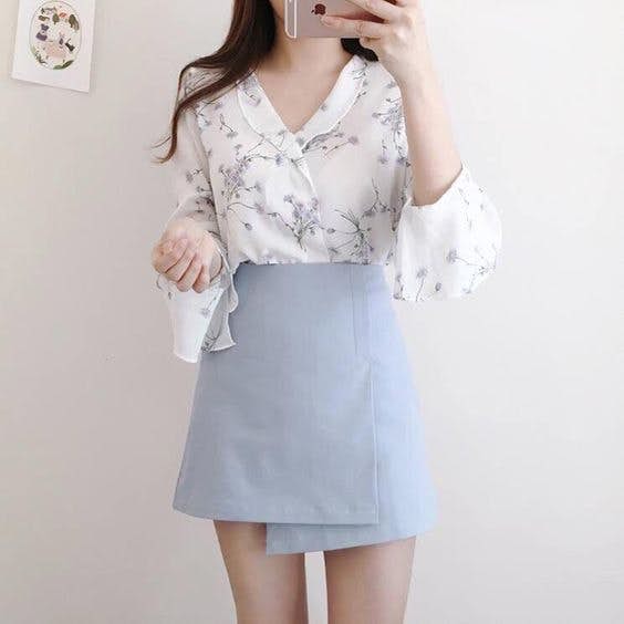 摩羯座2020幸运色 浅蓝色穿搭