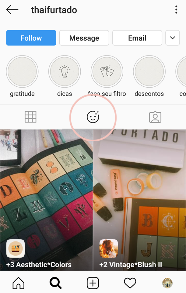步骤 2: 进入作者的Profile后选择「Filter」图标。