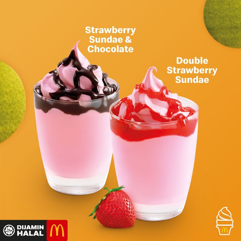 麦当劳2020新年美食：草莓冰淇淋Sudae回归！