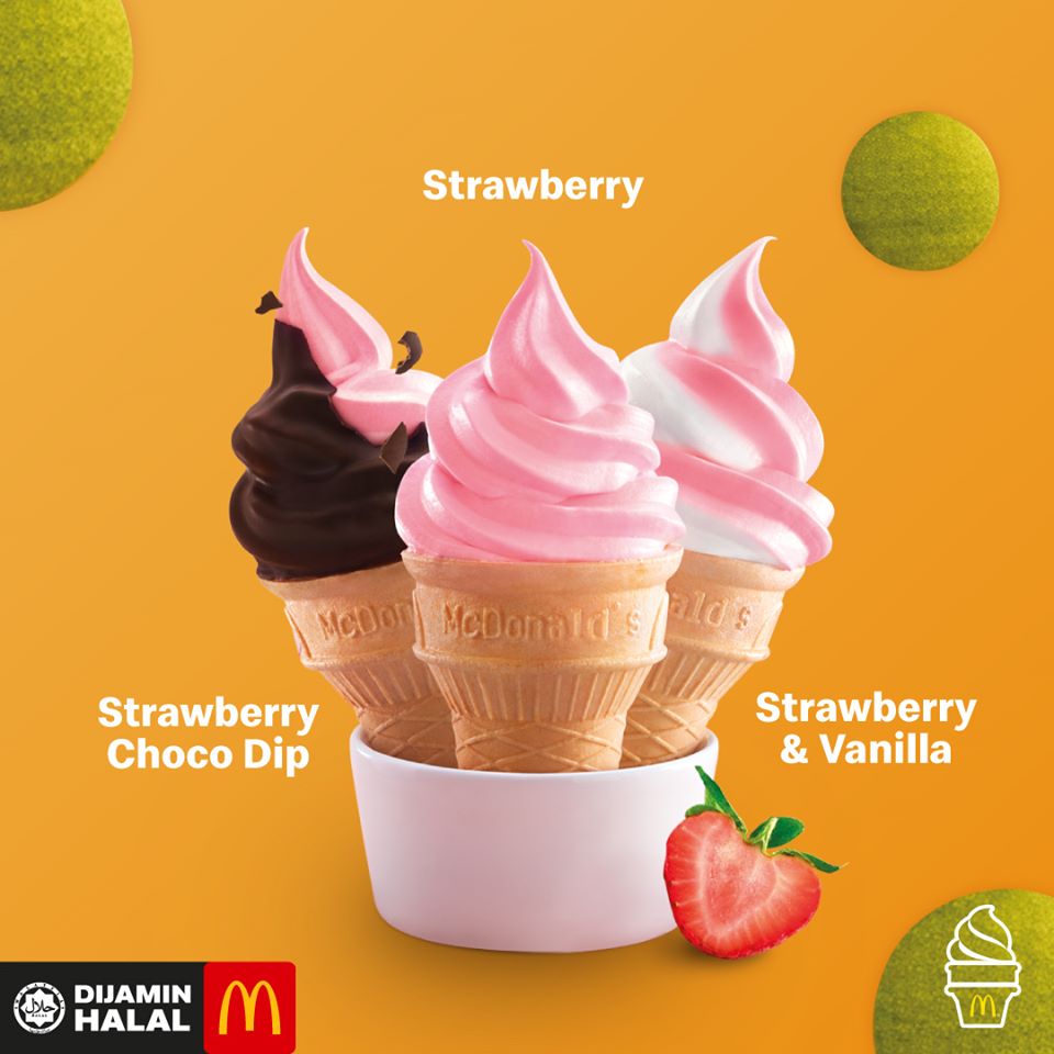 麦当劳2020新年美食：草莓冰淇淋Sudae回归！