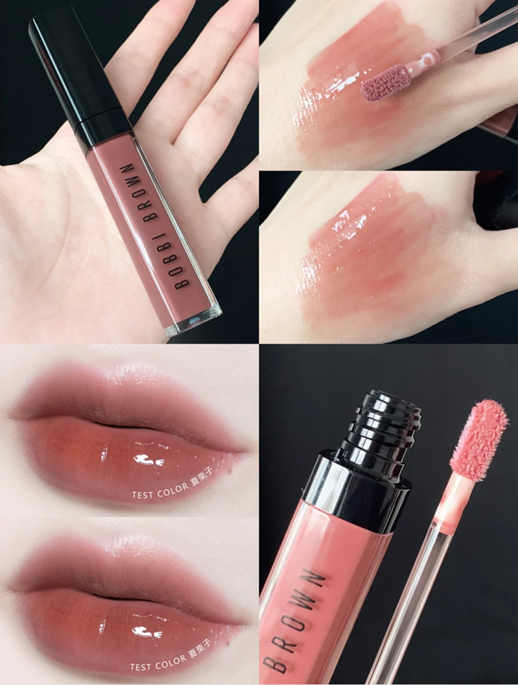 Bobbi Brown Crushed Oil-Infused Gloss #07 Force of Nature,暖茶色调中带点肉桂/蜜桃的嫩粉色调,打造超水嫩啵儿亮美唇