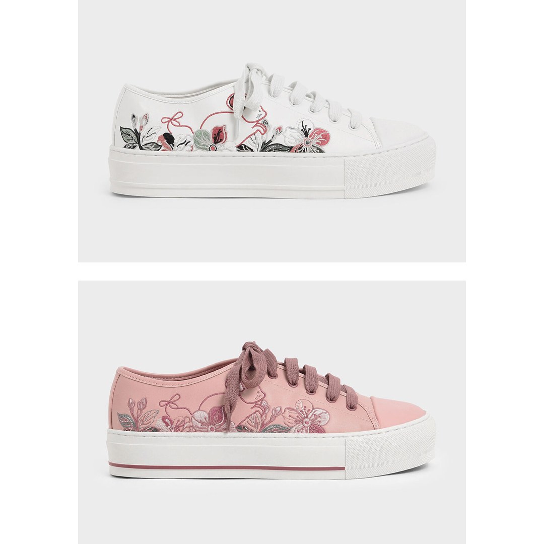 Charles & Keith 2020鼠年系列Embroidered Sneakers