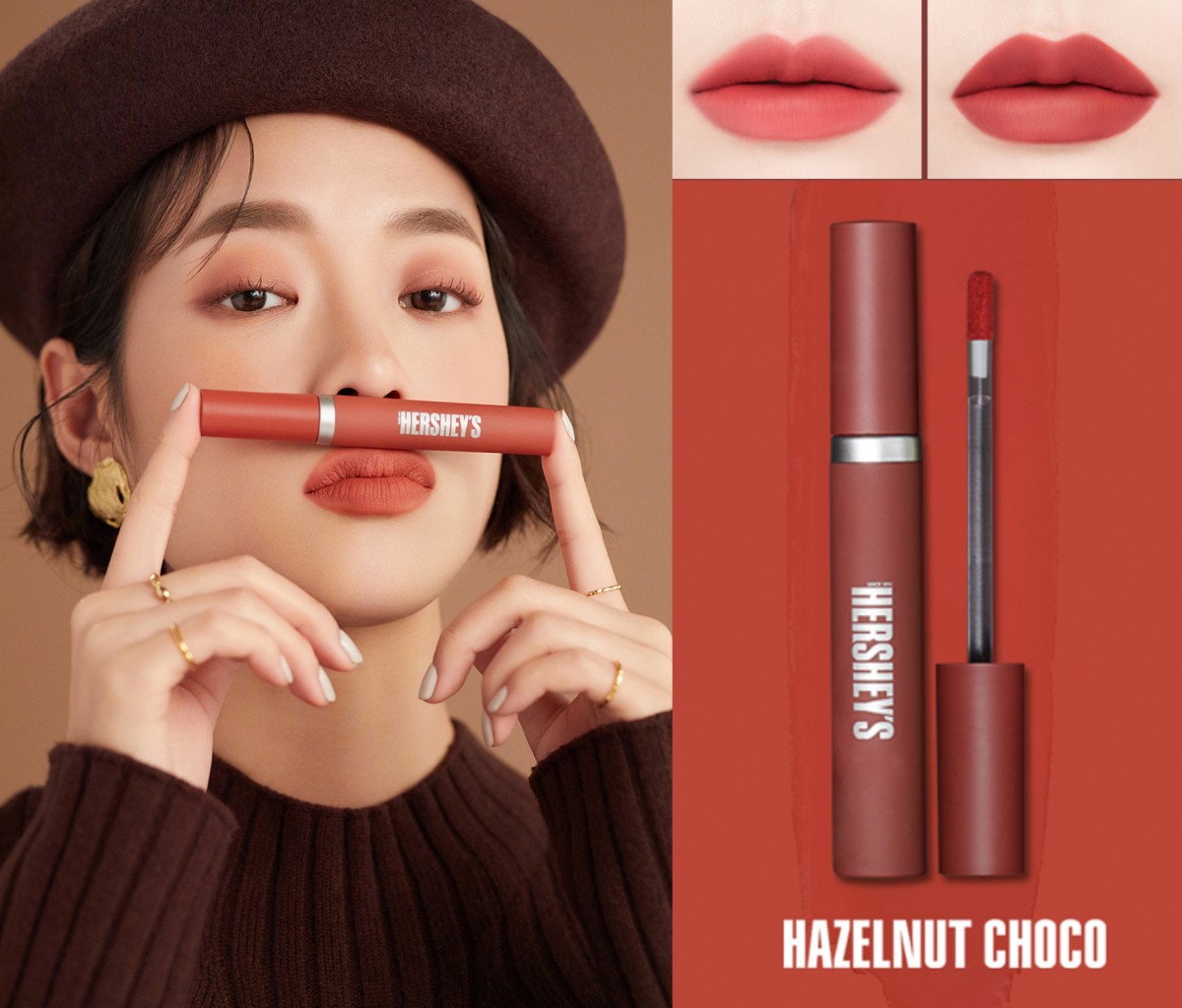 Etude Huse X HERSHEY’S Powder Rouge Tint 唇釉#BR401 Hazelnut Choco