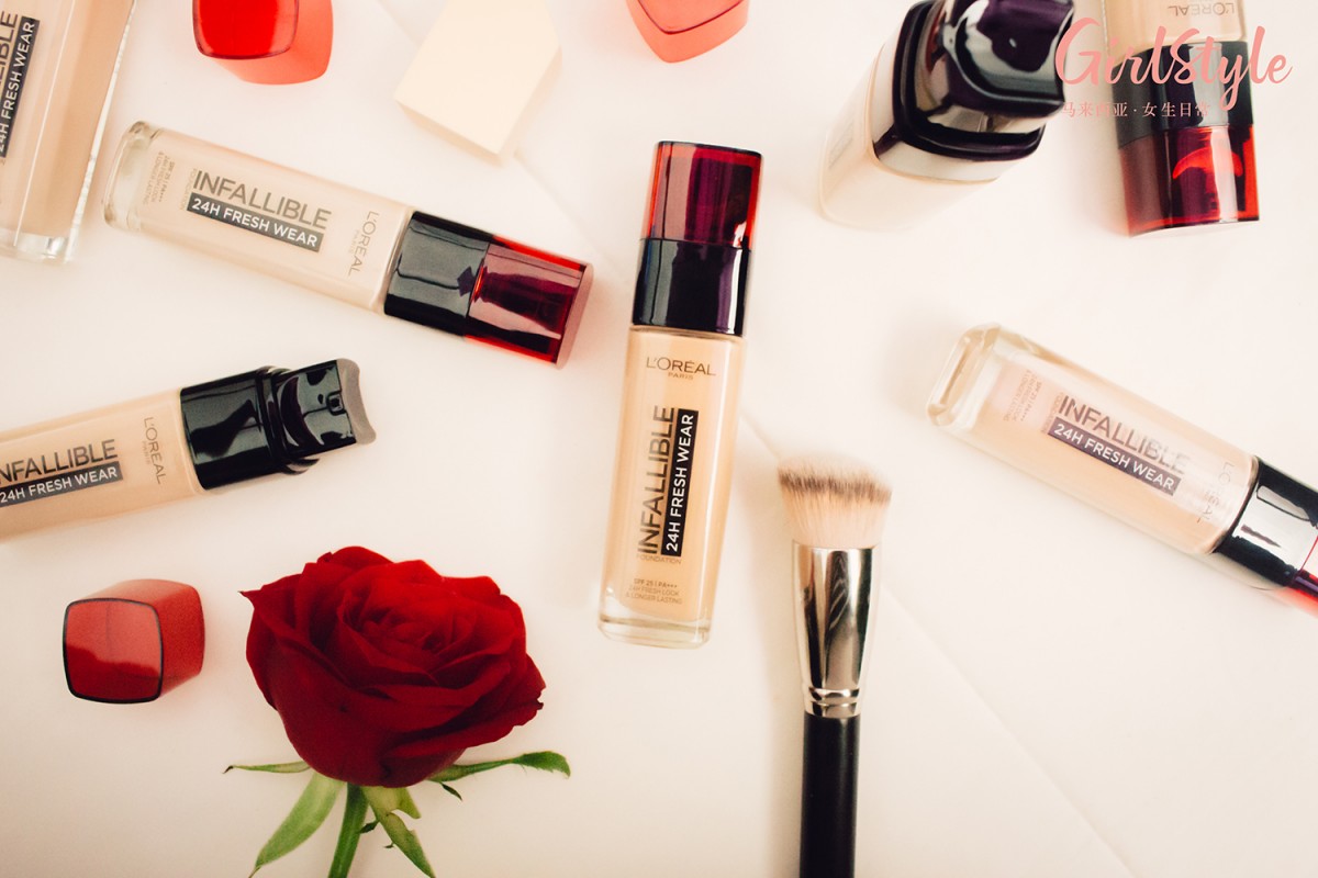 L’Oréal Paris INFALLIBLE 24h Fresh Wear Foundation 极致持久24小时零瑕粉底液，小资女价格收获专柜级高质感妆效