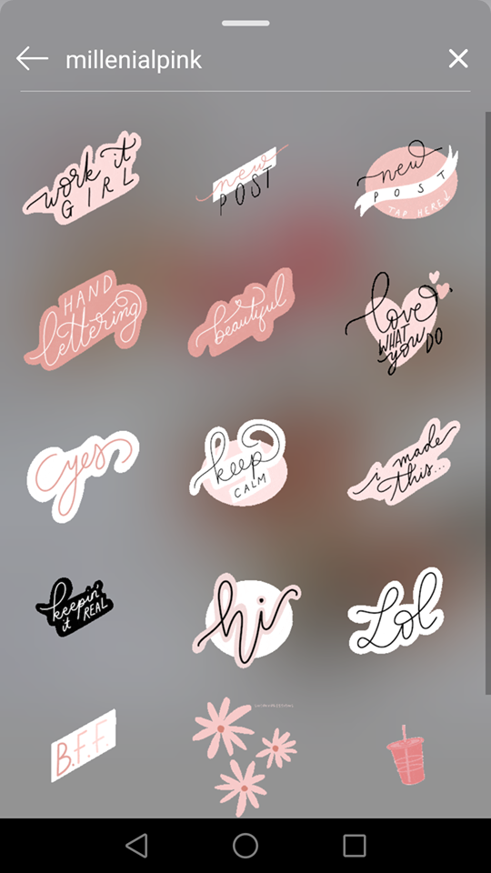 粉色系艺术字体与插画2：millenialpink