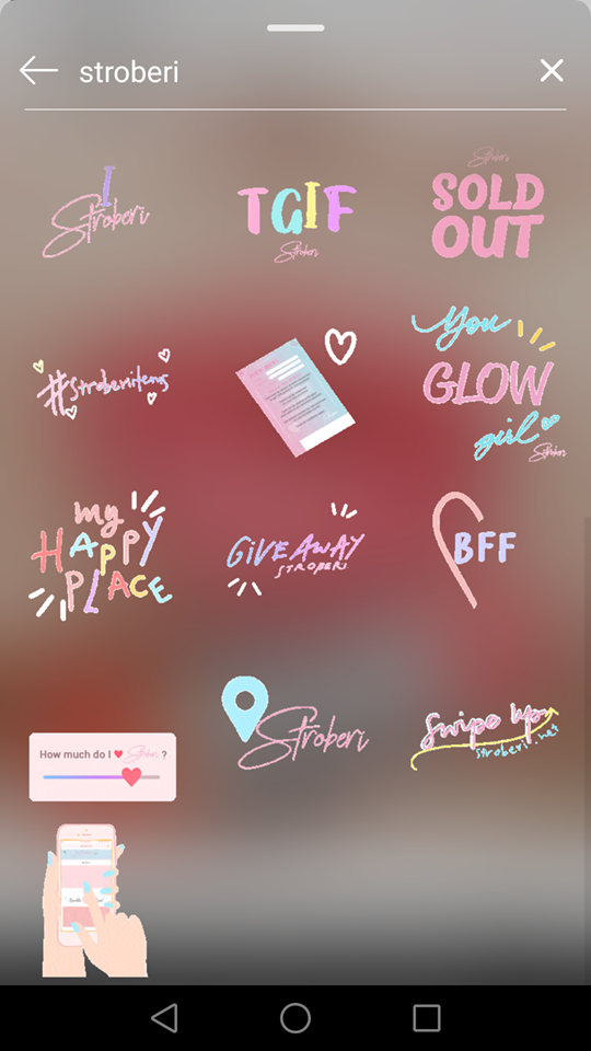 嫩粉粉彩虹色字体与插画：stroberi