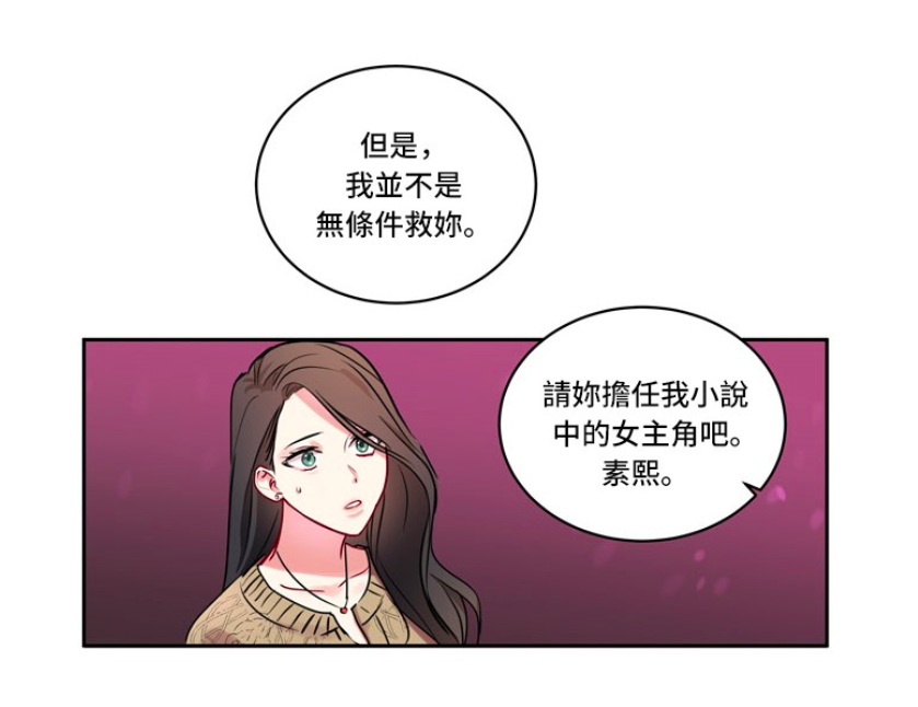 交易条件是，素熙必须在恶魔小说家A的安排下进入小说世界中，成为最新小说作品《他人的罗曼史》女主角，和故事中的帅哥男一号张俊秀，以及男二号柳浩俊上演爱情故事。