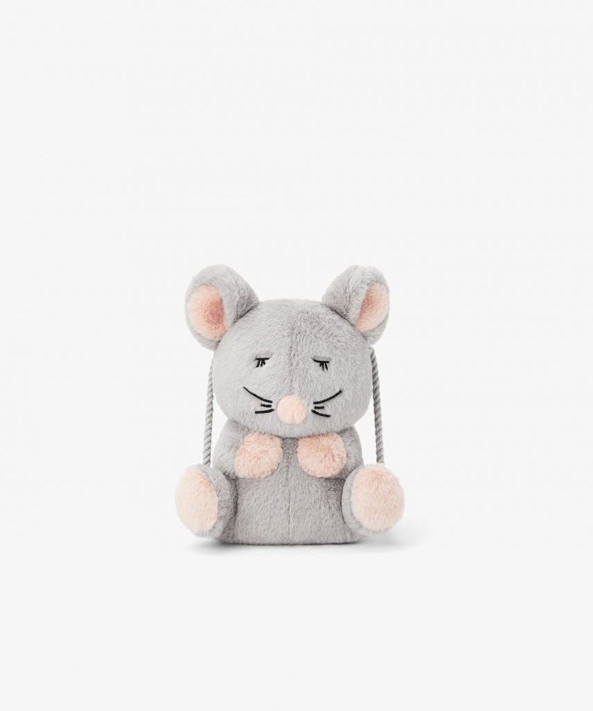 ZARA 梦幻毛球灰鼠包 （2）