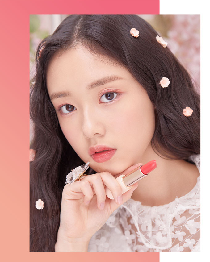 Etude House Heart Blossom限定樱花系列:奶霜白X樱花粉渐变色包装Better Lips-Talk唇膏