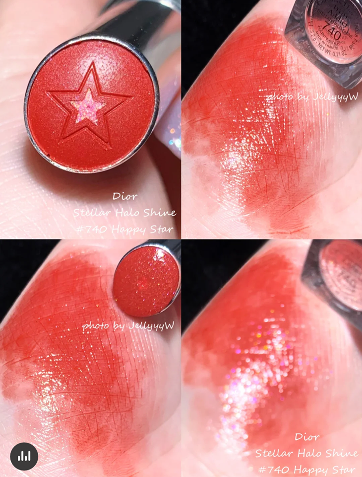 DIOR 740 Happy Star 清透柿子红 十分清透的柿子红,比847更偏橘调;想当春夏季力魅力无敌的「元气女孩」必须拥有~