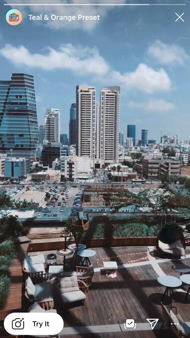 Teal and orange preset