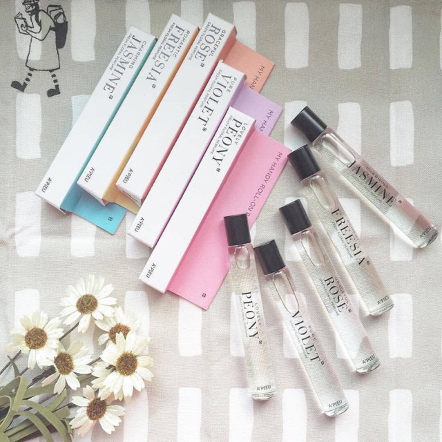 A‘PIEU My Handy Roll On Perfume 滚珠香水 ✨ 编辑推荐:Green Tea、Basil、Freesia