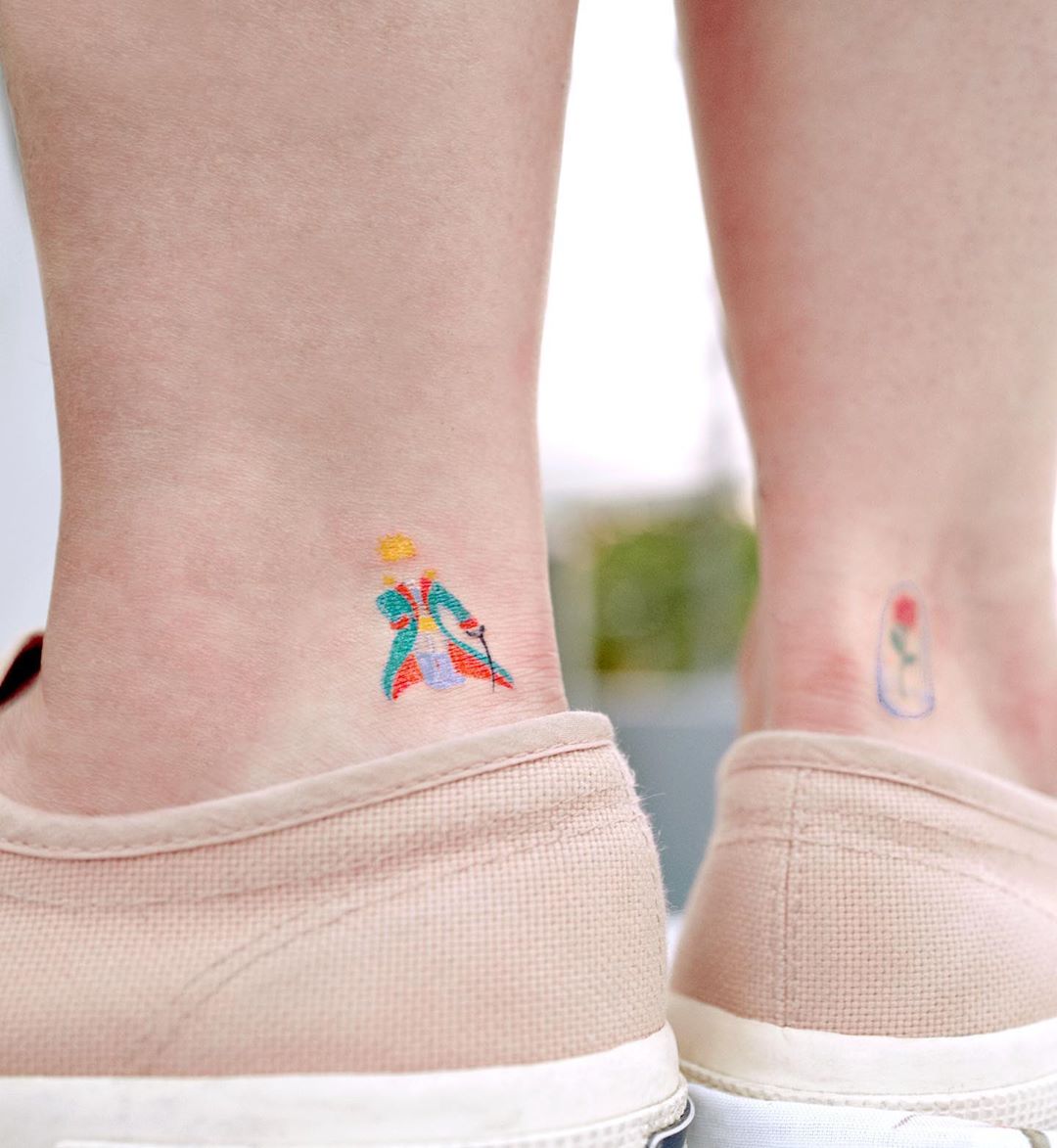 ✨韩系彩色刺青 · 小王子系列 有没有和C编一样喜欢《小王子》的Girls吖（挥手～）超想拥有这种风格的小王子刺青吖 ?