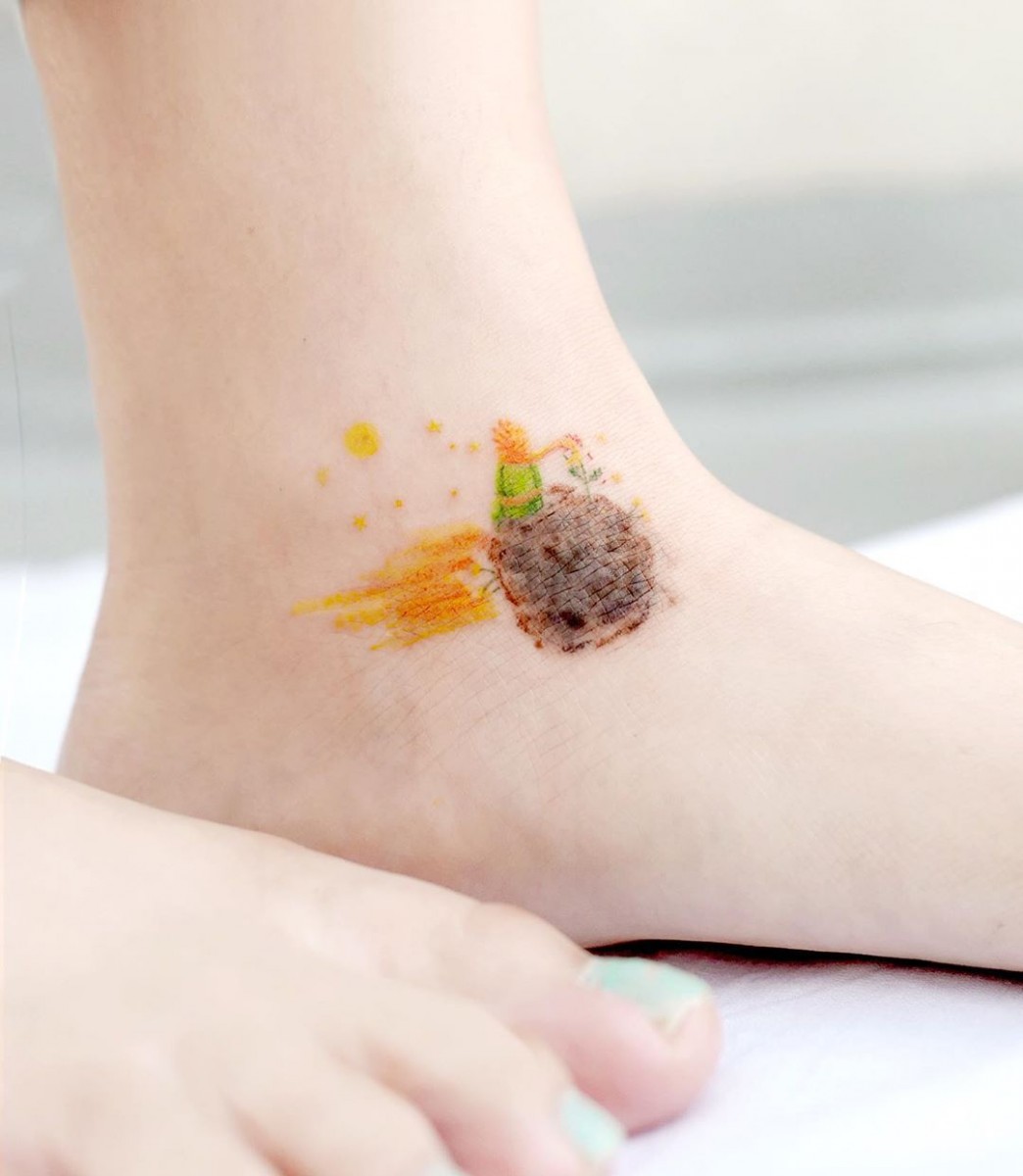 ✨韩系彩色刺青 · 小王子系列 有没有和C编一样喜欢《小王子》的Girls吖（挥手～）超想拥有这种风格的小王子刺青吖 ?