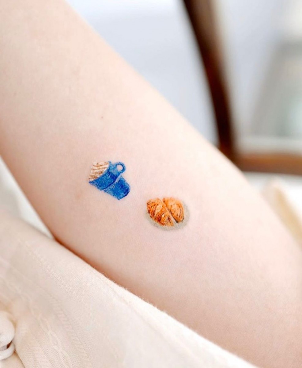 ✨韩系彩色刺青 · 精致小物系列 手绘风格的各种精致小物、小情侣图腾，精致非常！