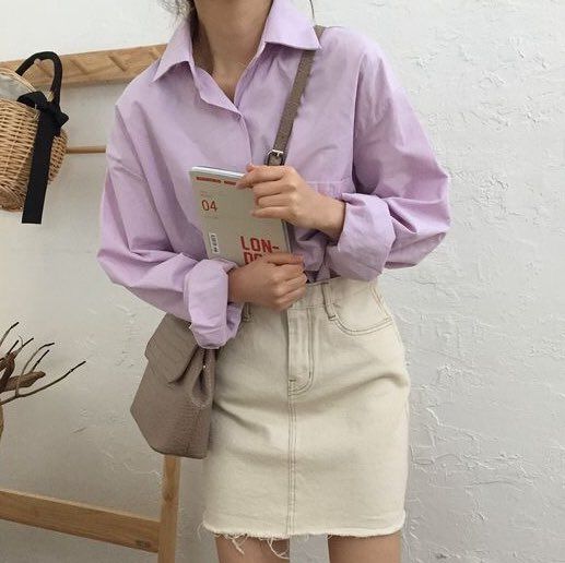 ✨紫色 X 白色 / 米杏色 温柔的紫色系和素净的白色、米杏色也是绝配!整体色泽搭配特别柔和。