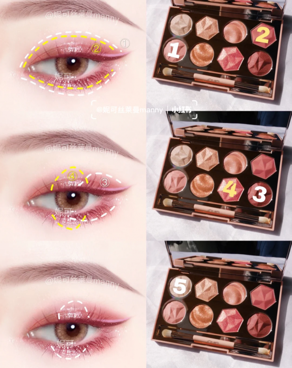 ✨CLIO 8色棱镜盘 不仅外包装超级闪耀,内里的眼影也快把人闪晕啦 ✨特别适合用来打造Bling Bling元气少女嫩粉粉眼妆,细致的亮片珠光色还能当高光卧蚕使用。#1是珊瑚橘和大地色系为主色调,#2则是粉红色为主调~