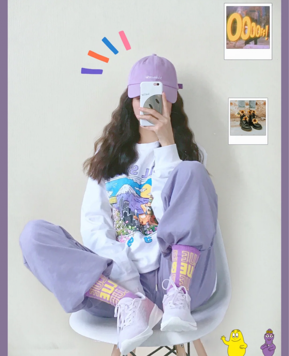 ✨紫色 X 白色 / 米杏色 温柔的紫色系和素净的白色、米杏色也是绝配!整体色泽搭配特别柔和。