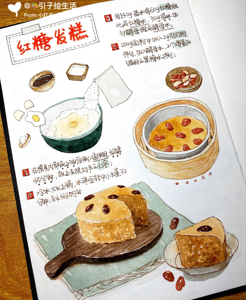 ✨排版书写的方法可以依据自己的想法和创意去做，并不一定要以「日记」、「周记」形式为主；可以依据喜好写下不同的内容。下面来分享一些好看的范例参考～食谱