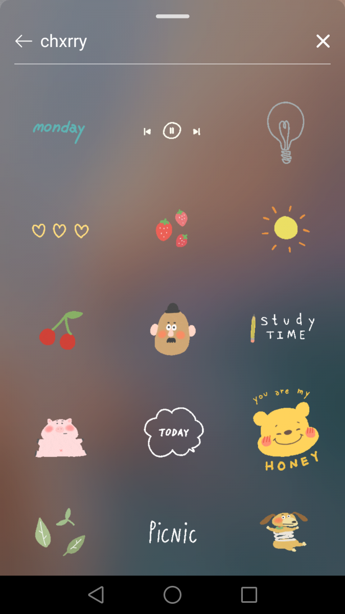 Instagram Stories限时动态GIF关键字:chxrry