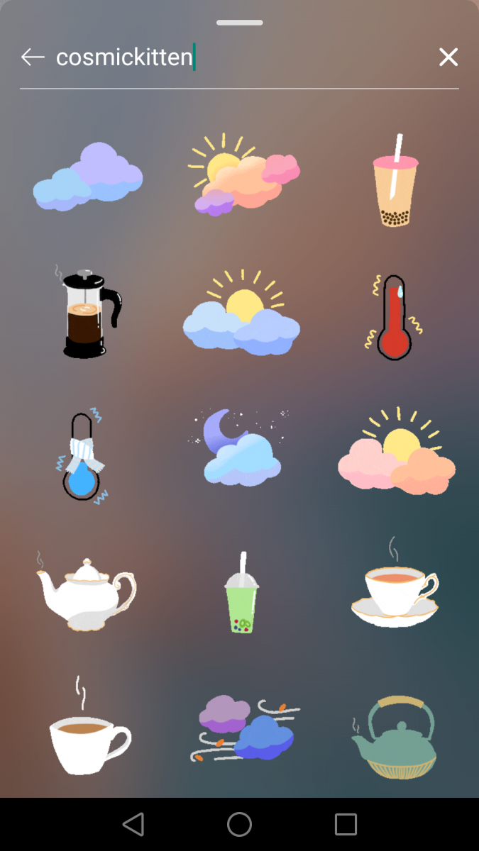 Instagram Stories限时动态GIF关键字:cosmickitten
