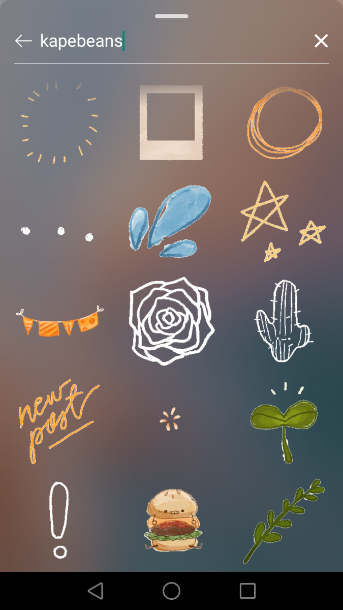 Instagram Stories限时动态GIF关键字:kapebeans