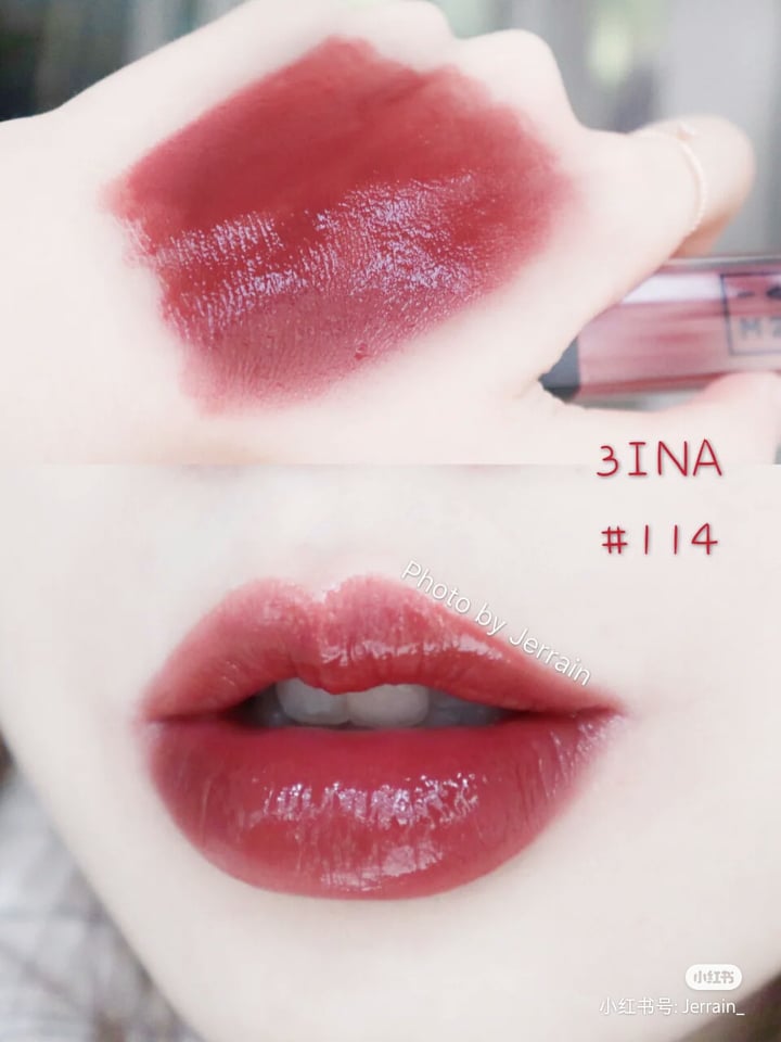 3INA 热销唇釉 The Lip Gloss #114 唇釉控一定有听过3INA家断货王#114!一年365天都适合擦的肉桂奶茶色,化妆桌上怎么可以落掉这一支~