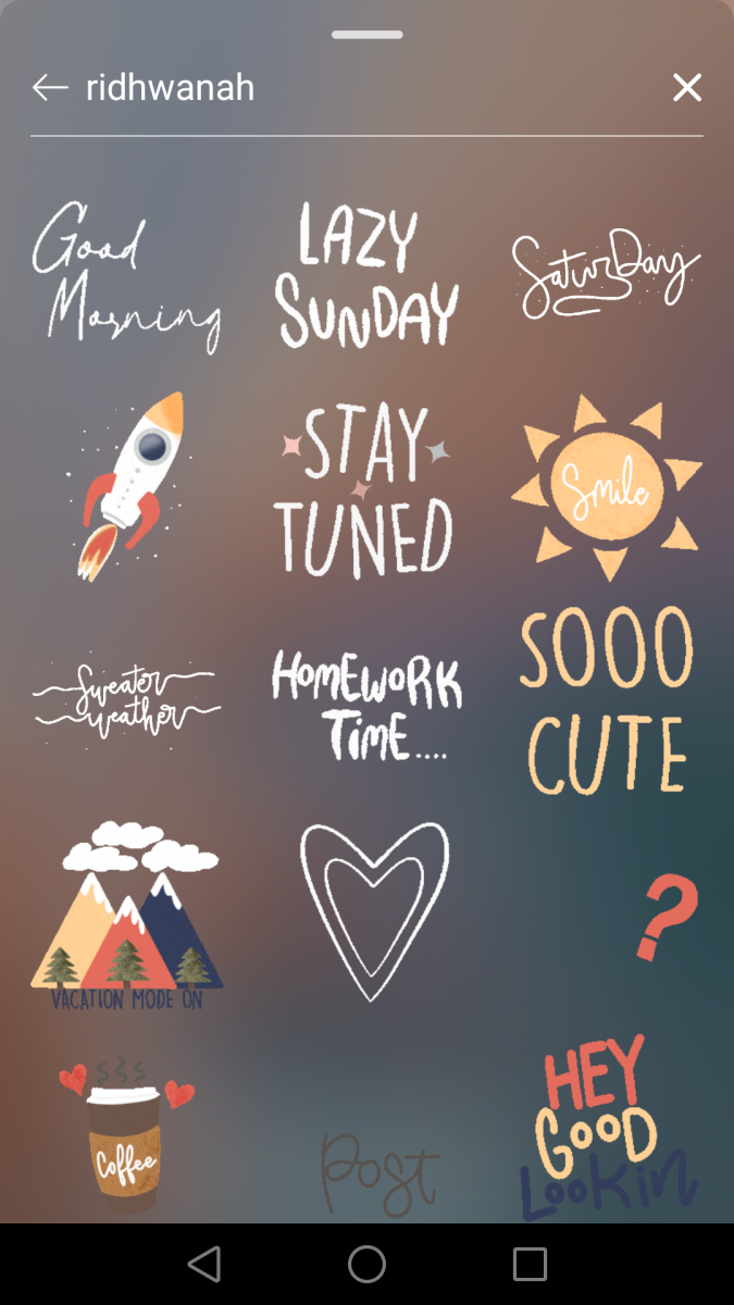 Instagram Stories限时动态GIF关键字:ridhwanah