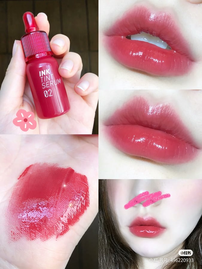 Peripera 小奶罐镜面唇釉 Ink Tint Serum #02 Peripera家的春唇釉无论什么质地都做得超好哇~❤️ 小奶罐镜面唇釉中最受推荐的其中一款正是这个「蜜糖草莓」色,太减龄了!