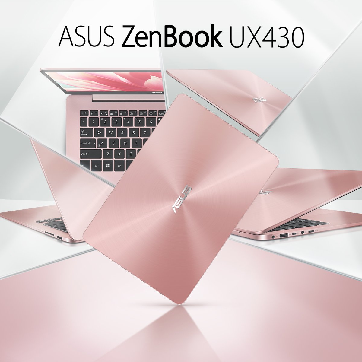 ✨Asus ZenBook UX430  旋压金属造型本就很有质感,配上美感与气质MAX的玫瑰金色...这么梦幻叫人怎么能不沦陷!