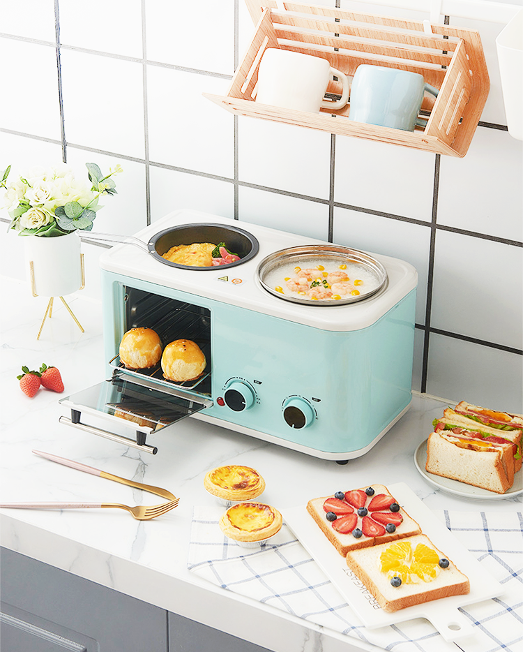 ✨懒人定制四合一早餐机 蒸煮煎烤烙统统难不倒着台四合一早餐机,多样美食同步制作,根本是为懒人量身定制的好物 XD 而且光看这个机身的颜值就很有下厨欲望有木有!