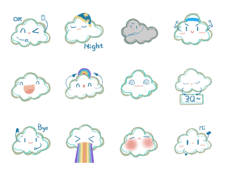 免费WeChat微信表情包：一片云