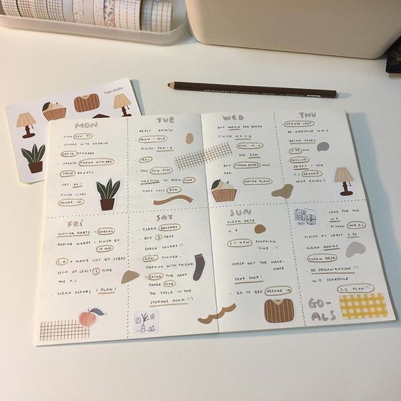 ✨排版书写的方法可以依据自己的想法和创意去做，并不一定要以「日记」、「周记」形式为主；可以依据喜好写下不同的内容。下面来分享一些好看的范例参考～ 日记、周记、日程记录