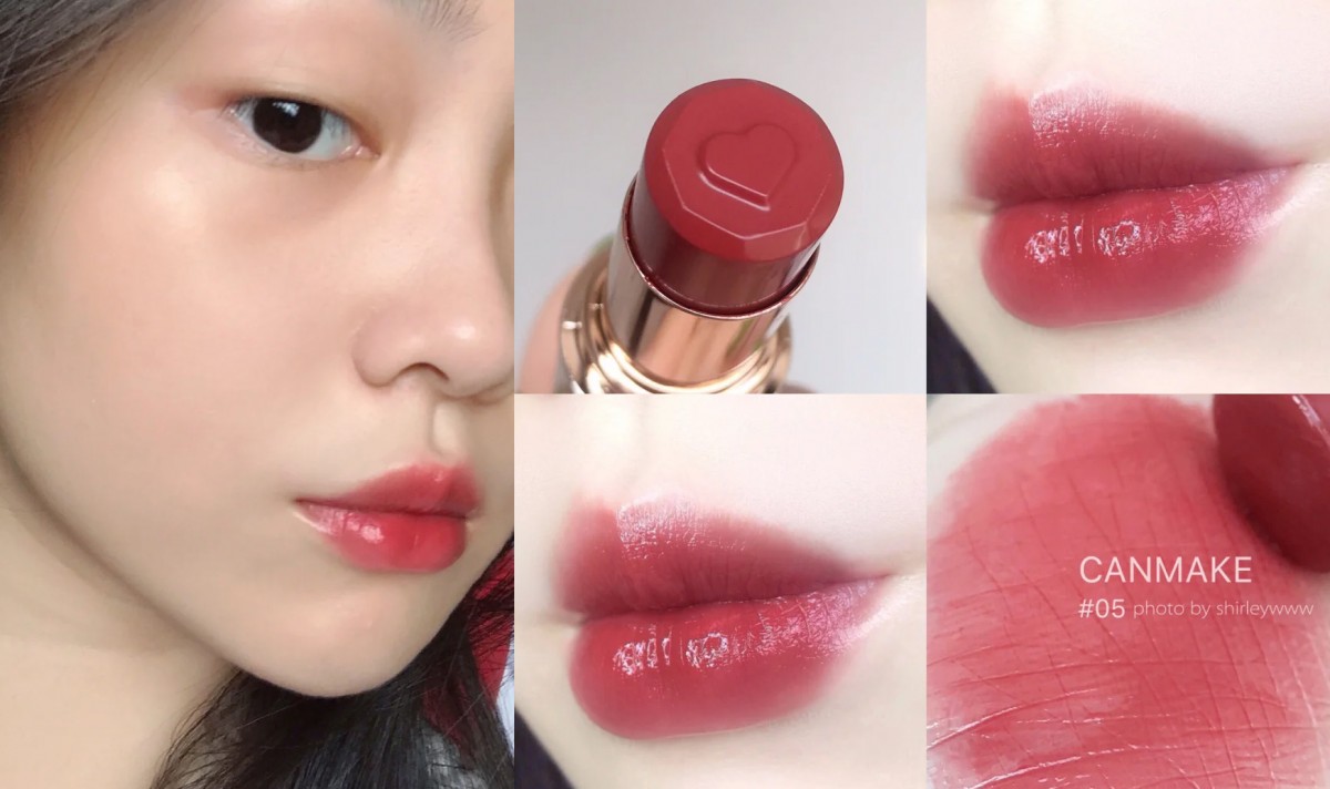 ✨Canmake Melty Luminous Rouge #05 Strawberry Mocha 这款超萌的爱心浮雕唇膏一推出就圈了不少少女心!#05是很好看的草莓乌龙茶色,清透的色调又甜又温柔~