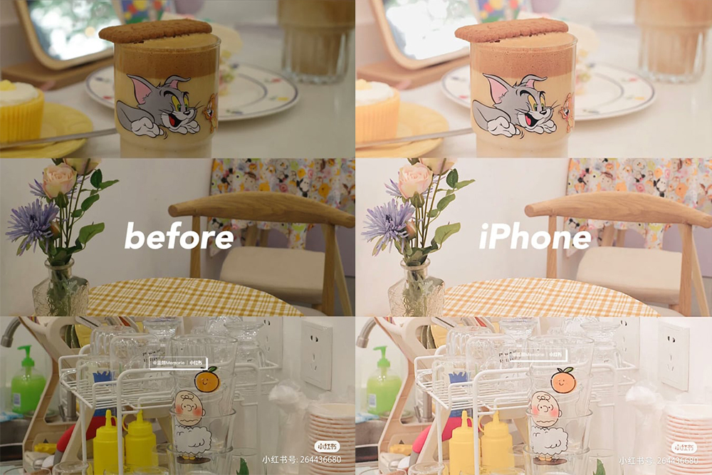 ✨IPHONE 手机调色教程 只需打开照片，点击照片右上角的「编辑」就能开始调色喽～ 【韩系奶油色小清新风调色】 滤镜 Filter | 鲜明 Vivid +100 曝光 Exposure | +22 鲜明度 Brilliance | +7 对比度 Contrast | -40 （可根据原图明暗做调整） 亮度 Brightness | +85（可根据原图明暗做调整） 饱和度 Saturation | -36 自然饱和度 Vibrance | -14 色温 Warm | +37 色调 Tint | +45 锐度 Sharpness | +21