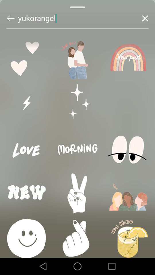 Instagram Story 限时动态GIF搜索关键字:yukorangel