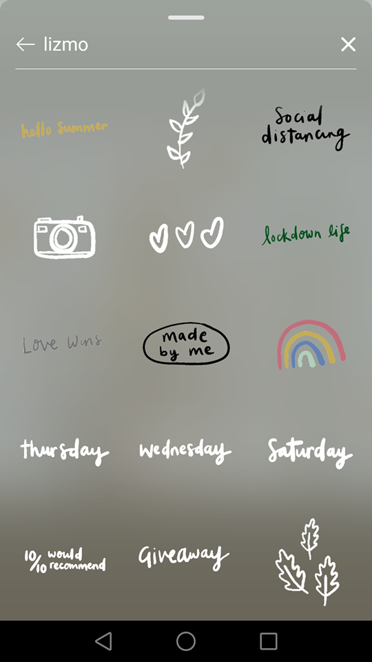 Instagram Story 限时动态GIF搜索关键字:lizmo