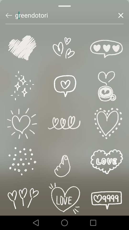 Instagram Story 限时动态GIF搜索关键字:greendotori