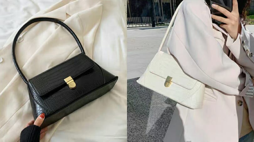 【本季必备INS风网红款法棍包、腋下包】这款腋下包采以上窄下宽的设计，不仅很有设计感也特别实用能「装」；经典黑和白色款式特别好看～