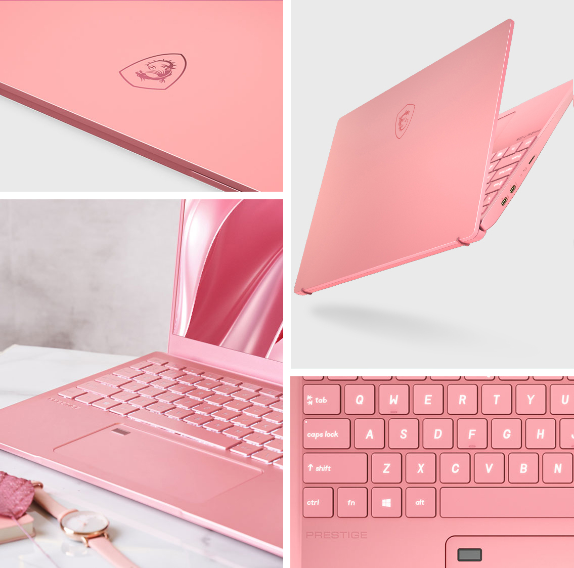 此番MSI推出的Prestige 14系列跳脱保守传统配色设计，让使用者不仅可以用它毫无局限地挥洒灵感，外观还能体现超高品位，真的超级欠买吖～ ✨ 外型设计超吸睛 · 完美结合时尚与效能 包括小编在内的广大消费群众们，相信选择笔电时除了特别在意功能部分，不少人也会对外观设计有所要求～