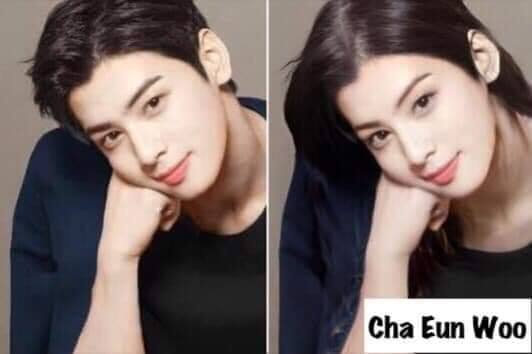 当韩国男明星变成女生模样：车银优