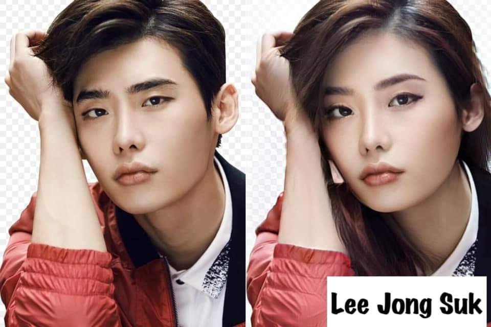 当韩国男明星变成女生模样：李钟硕