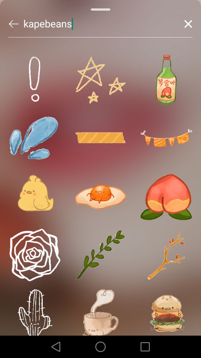 Instagram Story限时动态GIF搜索关键字:? kapebeans